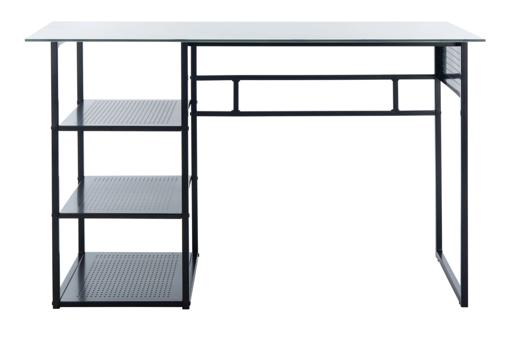 White Marble Glass Writing Desk M64949