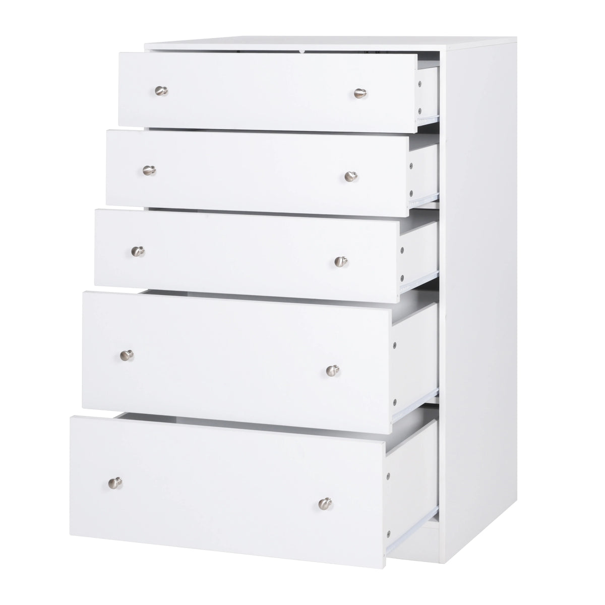 White 5 Drawer Dresser C5602