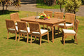 9 Pc Teak Dining Set with 8 Stacking Chairs V7925