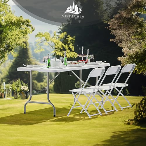 White Plastic Folding Chair 10 Pack 350 lb Capacity S85620