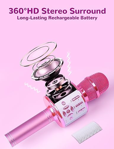 Kids Karaoke Microphone with LED Light I4415