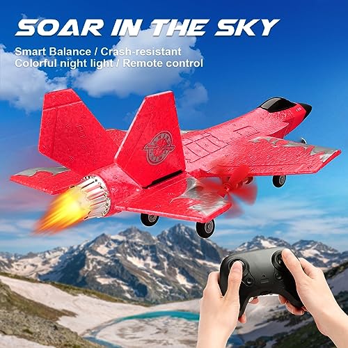 Remote Control Plane 2.4GHz RC Airplane with Gyro LED Lights Blue Z9048