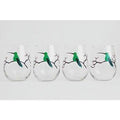 Set Of 4 Stemless Painted Glasses G985
