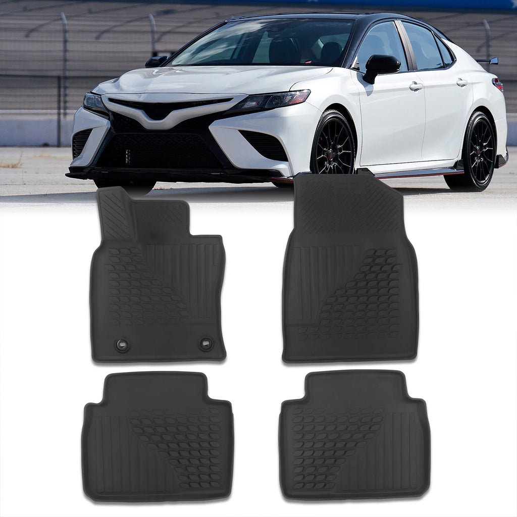 4-Piece All Weather TPE Rubber Floor Mats Front Rear Set J918