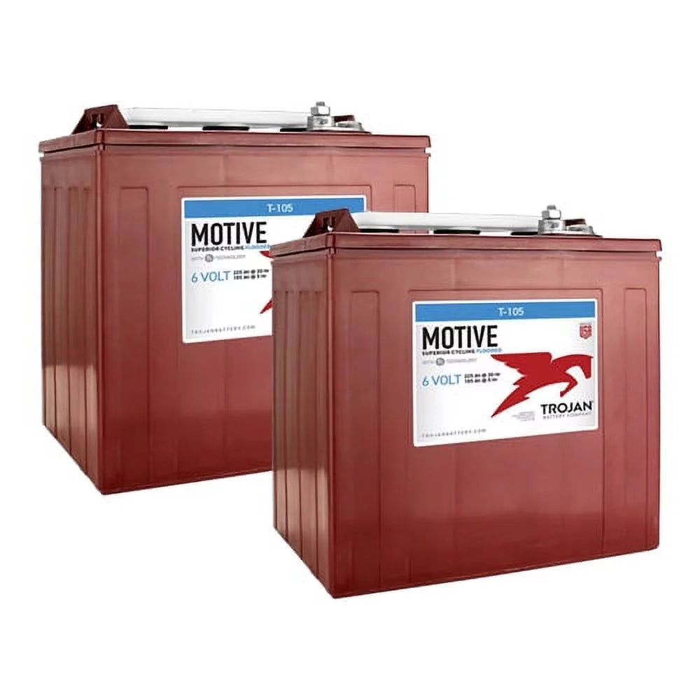6V 225Ah Deep Cycle Flooded Lead Acid Battery x2 W32615