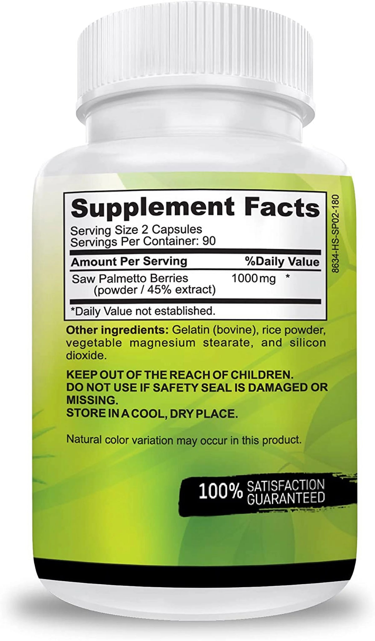 180 Capsules Saw Palmetto L13207
