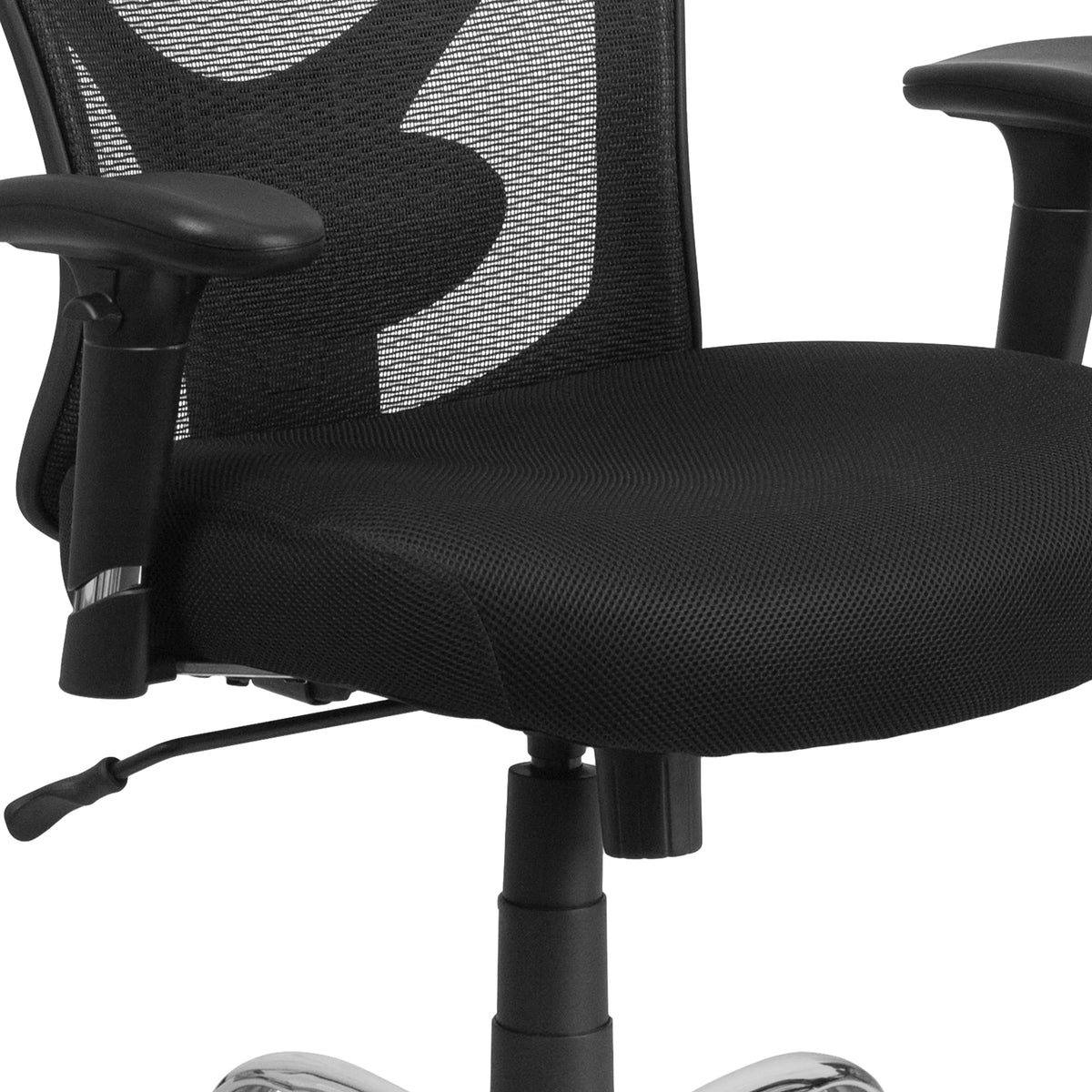 Black Mesh Ergonomic Task Office Chair with Adjustable Back and Arms Y307