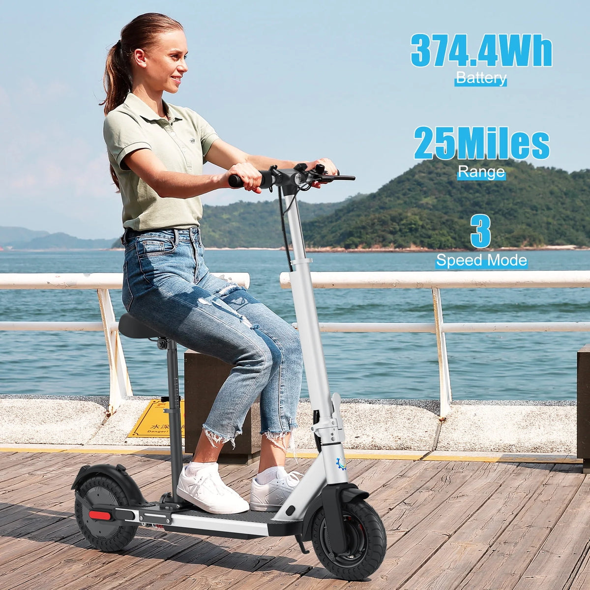 Electric Scooter for Adults, 20 Mph 25 Miles Range, 500W Foldable T657525