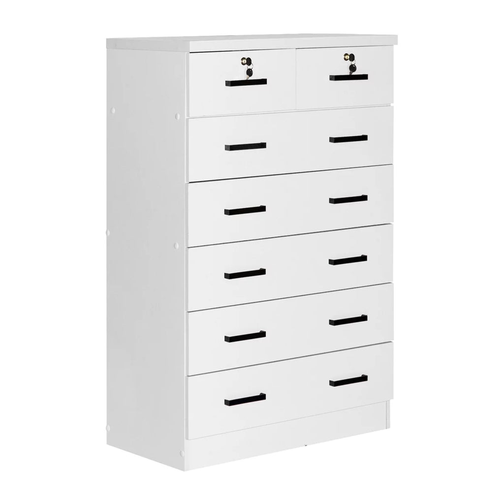 Black 4 Drawer Wooden Dresser with Lock X295