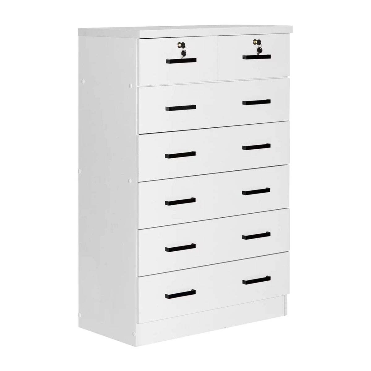 Black 4 Drawer Wooden Dresser with Lock X295
