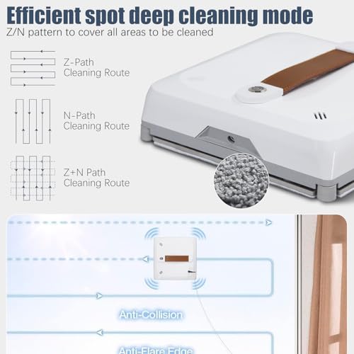Window Cleaning Robot, 3000Pa Strong Suction with Automatic Water Spray K936