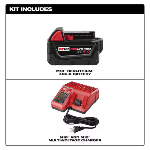 18-Volt Lithium-Ion Brushless Cordless 4-1/2 in./5 in. Grinder with 5.0Ah Starter Kit T1350