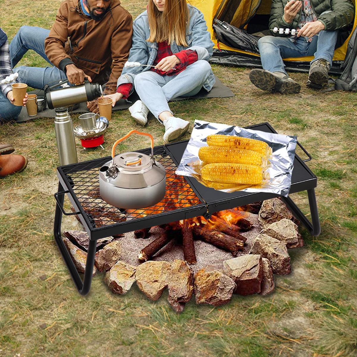 Folding Steel Campfire Grill A306
