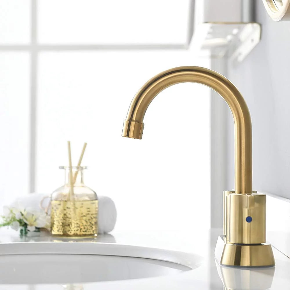 Brushed Gold 2 Handle Centerset Bathroom Faucet P286000