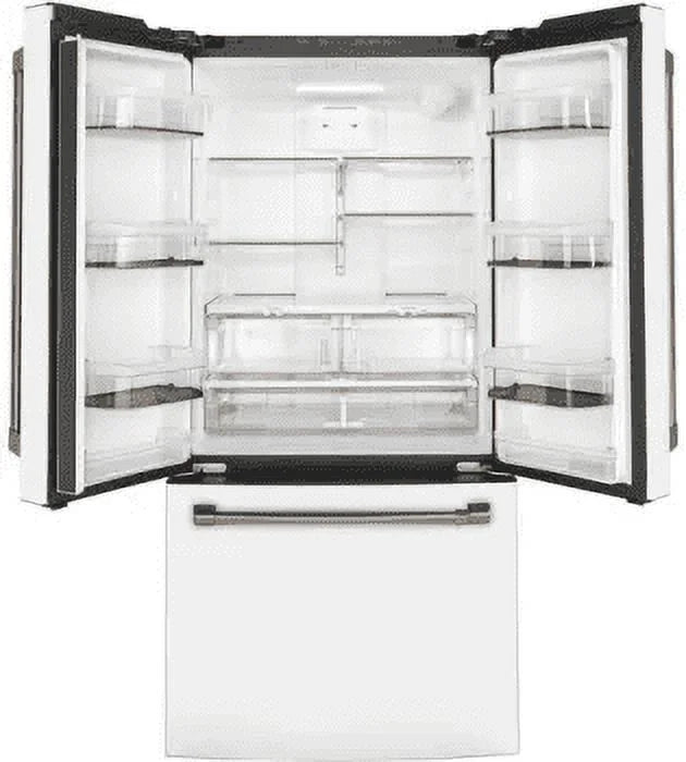 33 Wide 18.6 Cu. Ft. Counter Depth French Door Refrigerator Matte White U2987