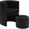 Black Velvet Accent Chair V92289