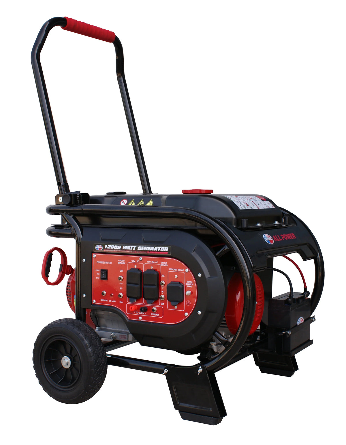 12000 Watt Gas Powered Portable Generator with Electric Start S353589