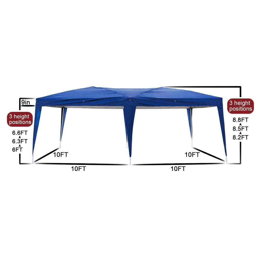 10'x20' Pop Up Canopy Tent with Carry Bag T570015