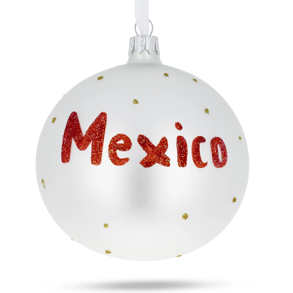 Blown Glass Ball Christmas Ornament 4 Inches H738149
