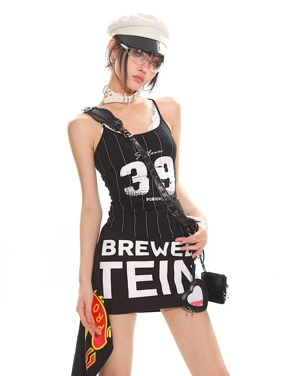 Racing Style Asymmetrical Mini Skirt E290787