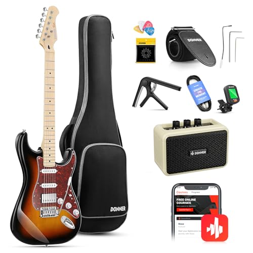 39" HSS Electric Guitar Kit with Amp, Bag, Accessories L589721