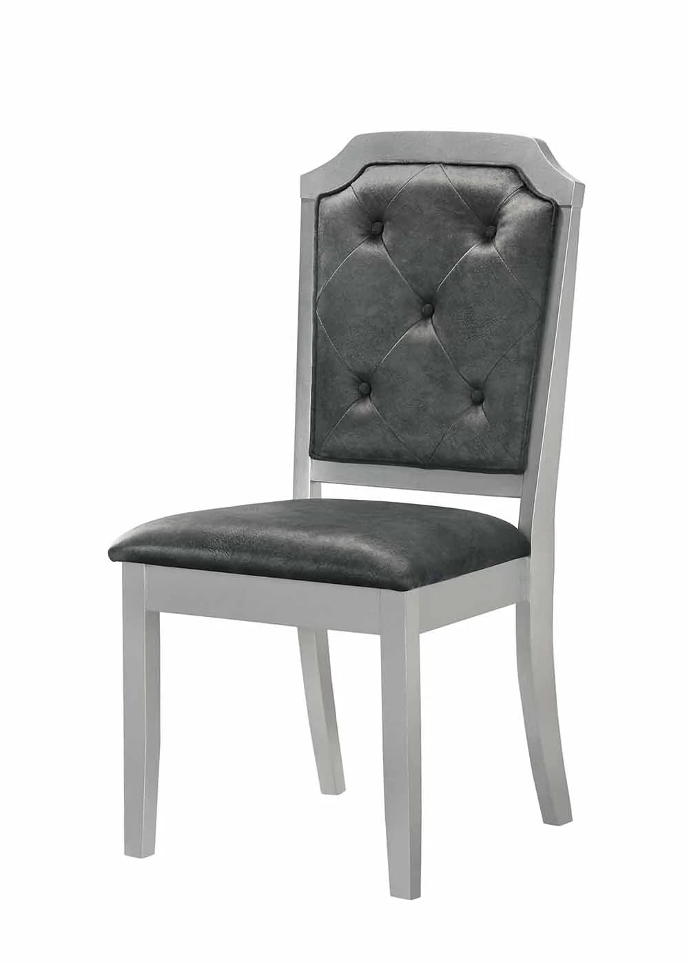 Grey Silver Dining Table Set for 6 J4325