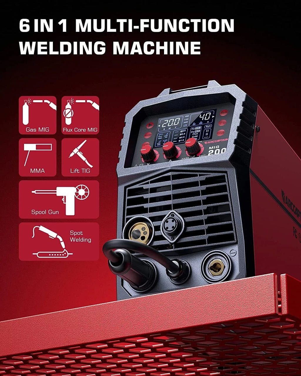 200Amp 110V/200V 6 in 1 Multi Process Welding Machine O904