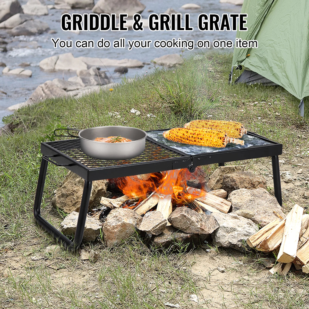 Folding Steel Campfire Grill A306