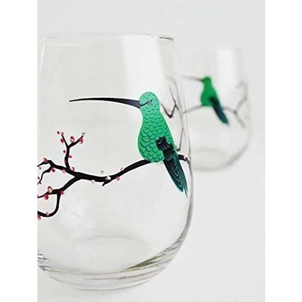 Set Of 4 Stemless Painted Glasses G985