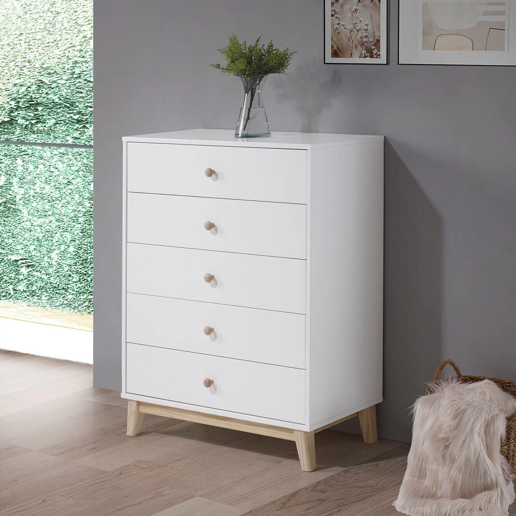 White 5-Drawer Chest G185591