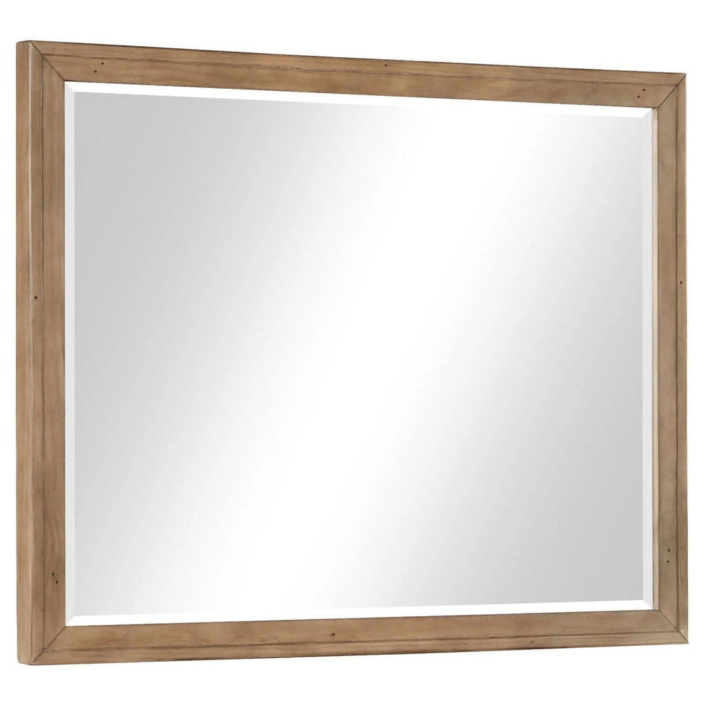 Queen Bedroom Set Light Honey Brown and Grey X739182