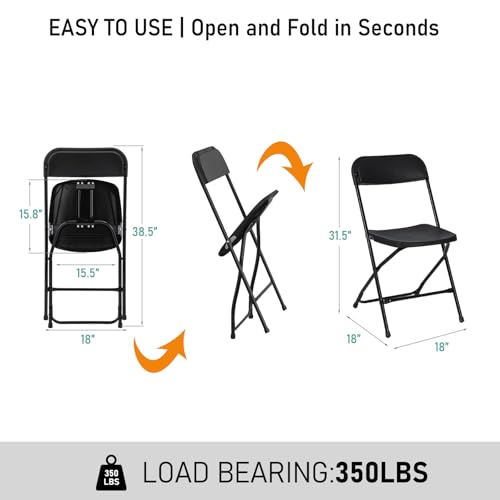 White Plastic Folding Chair 10 Pack 350 lb Capacity S85620