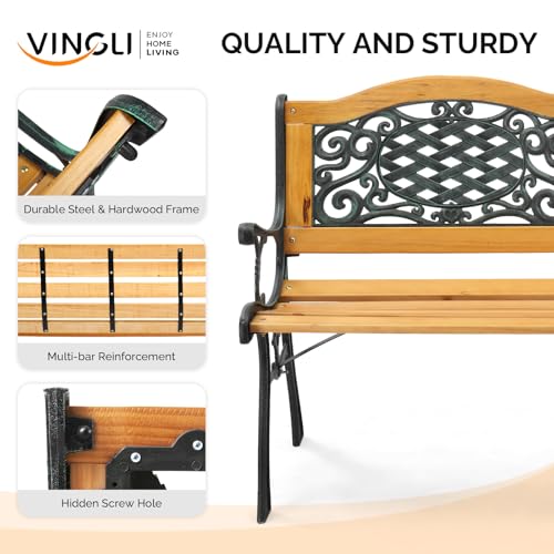 Metal Wood Garden Bench J659