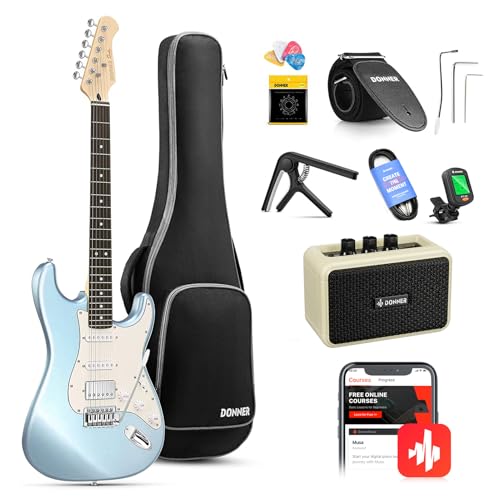 39" HSS Electric Guitar Kit with Amp, Bag, Accessories L589721