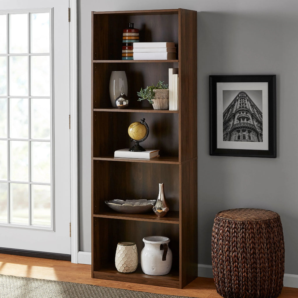 5-Shelf Bookcase with Adjustable Shelves L435