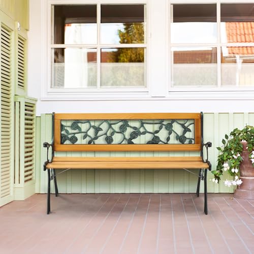 Metal Wood Garden Bench J659