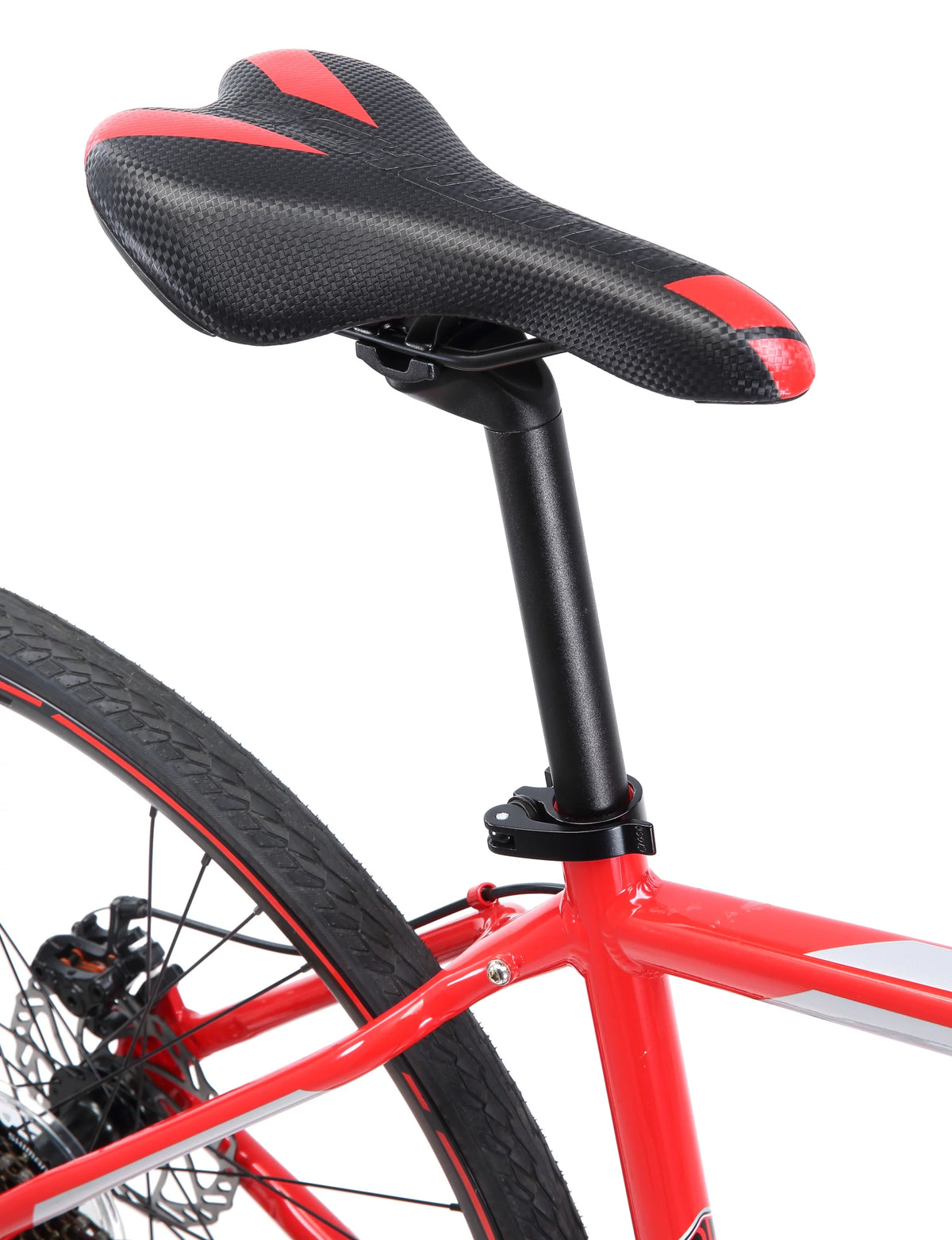 Red 21 Speed Hybrid Bike J550