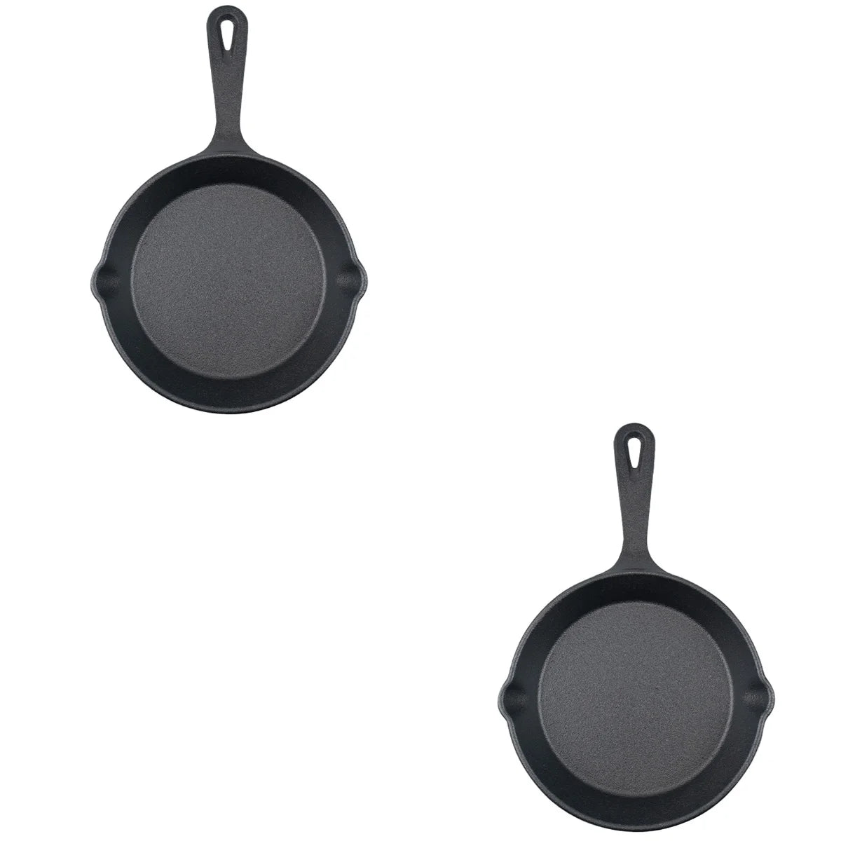 2pcs Mini Cast Iron Skillet Non-stick Frying Pan I199100