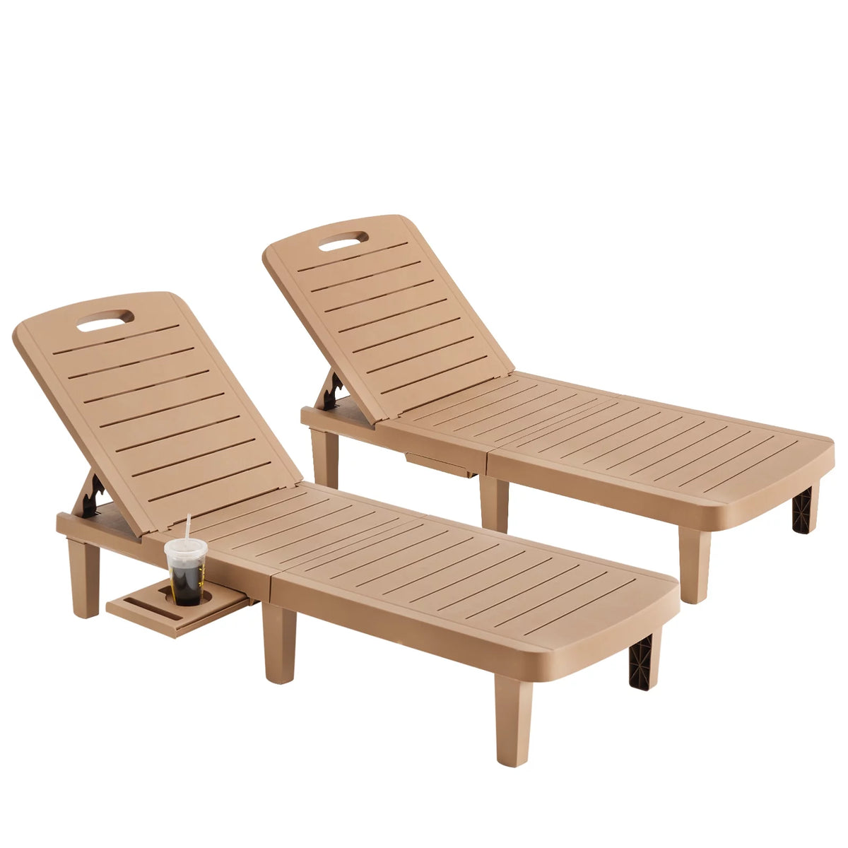 Oversized Outdoor Lounge Chair with Cup P200684