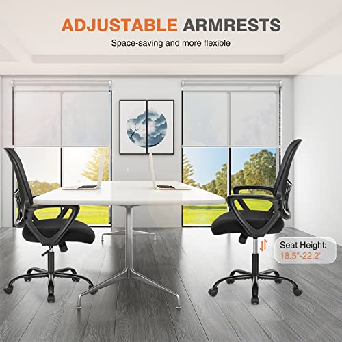 Black Ergonomic Mid-Back Mesh Swivel Office Chair Z3257
