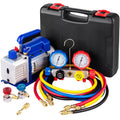 4.8CFM Single Stage Vacuum Pump with Manifold Gauge Set P4271