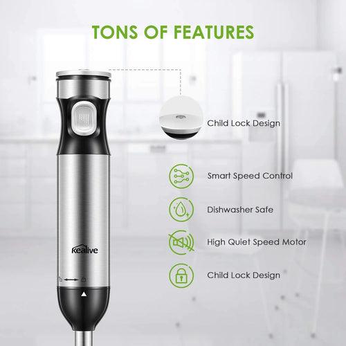 12-Speed Hand Blender with 20oz Portable Bottle K839